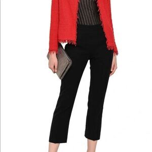 IRO Moore Black Dress Pants 6 Straight Leg Crop Capsule Minimalist Academia 38